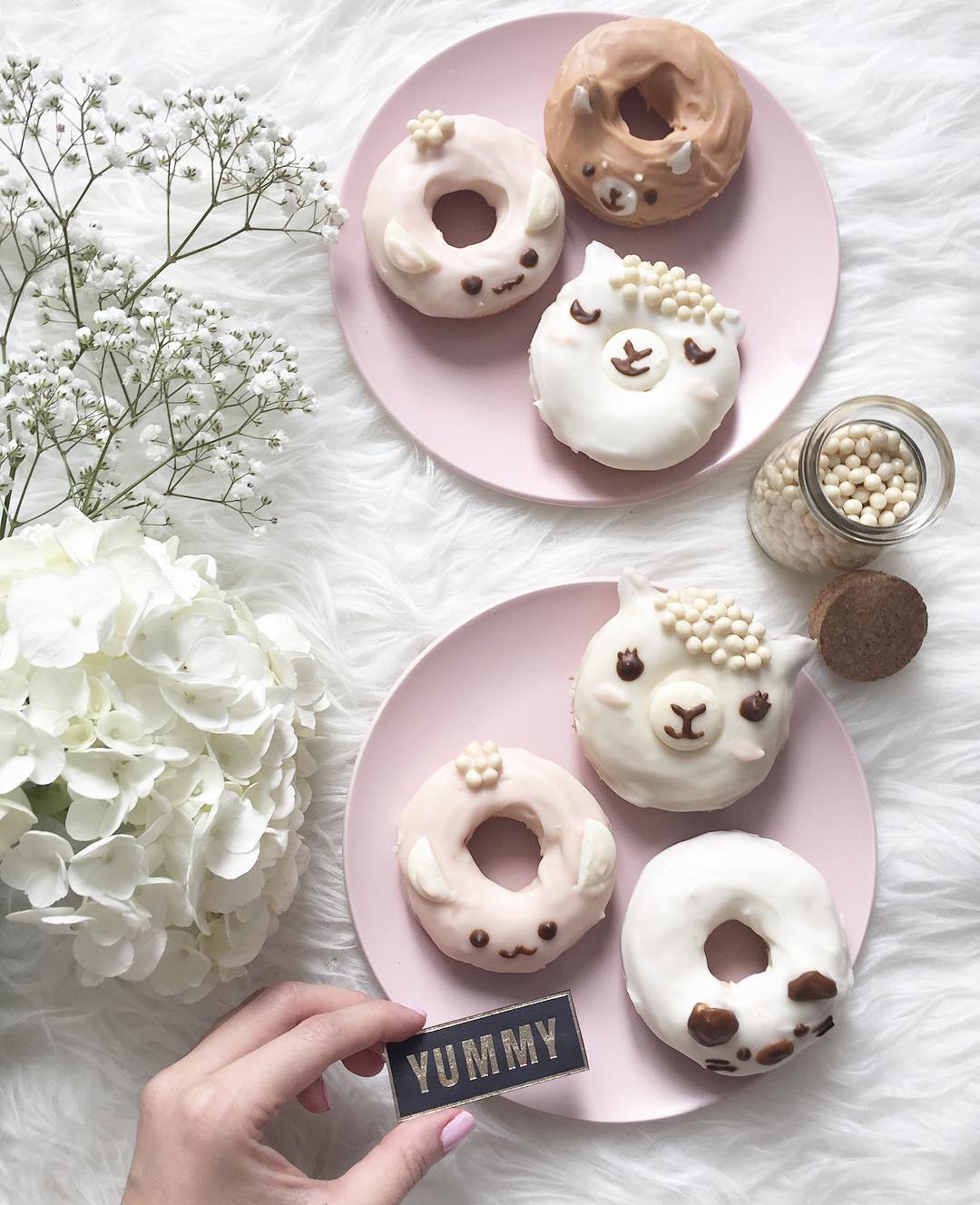 50+ Lovely Llama Crafts, Printables, SVG's DIY's, Food and Gift Ideas: Llama Donuts from Burberrie Jam on Instagram