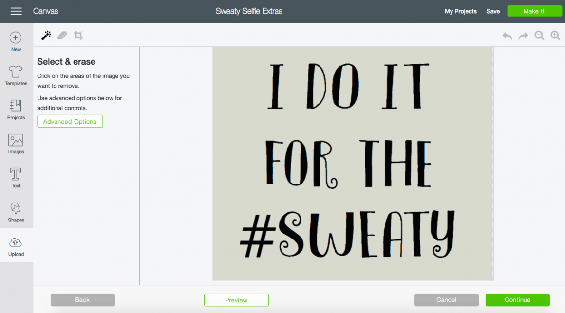 Having cute workout gear makes it even more fun to workout! Create this adorable DIY Workout Shirt that says "I do it for the #SweatySelfie" to keep you motivated at the gym! This post has a free cut file along with a step by step tutorial with photos for making this easy project using your Cricut! #CricutMade #Fitness #FitnessGear #Crafts #CricutProject
