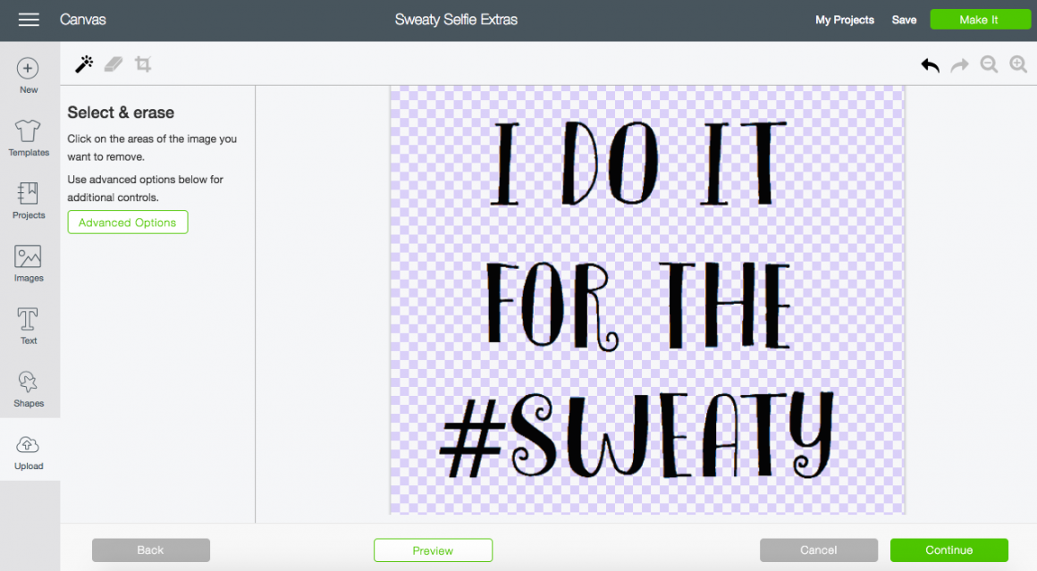 Having cute workout gear makes it even more fun to workout! Create this adorable DIY Workout Shirt that says "I do it for the #SweatySelfie" to keep you motivated at the gym! This post has a free cut file along with a step by step tutorial with photos for making this easy project using your Cricut! #CricutMade #Fitness #FitnessGear #Crafts #CricutProject