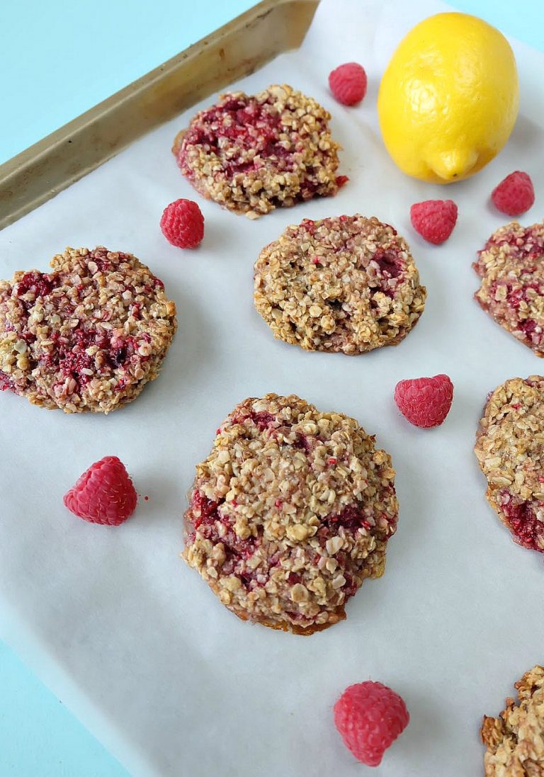 Healthy Lemon Raspberry Breakfast Cookie Recipe