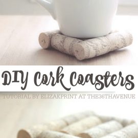 37+ Handmade Gift Ideas For Mom That She's Guaranteed To Love: DIY Cork Coasters from The 36th Avenue