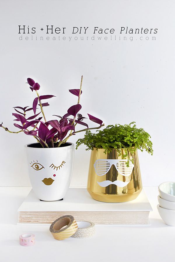 37+ Handmade Gift Ideas For Mom That She's Guaranteed To Love: DIY Face Planters from Delineate Your Dwellings