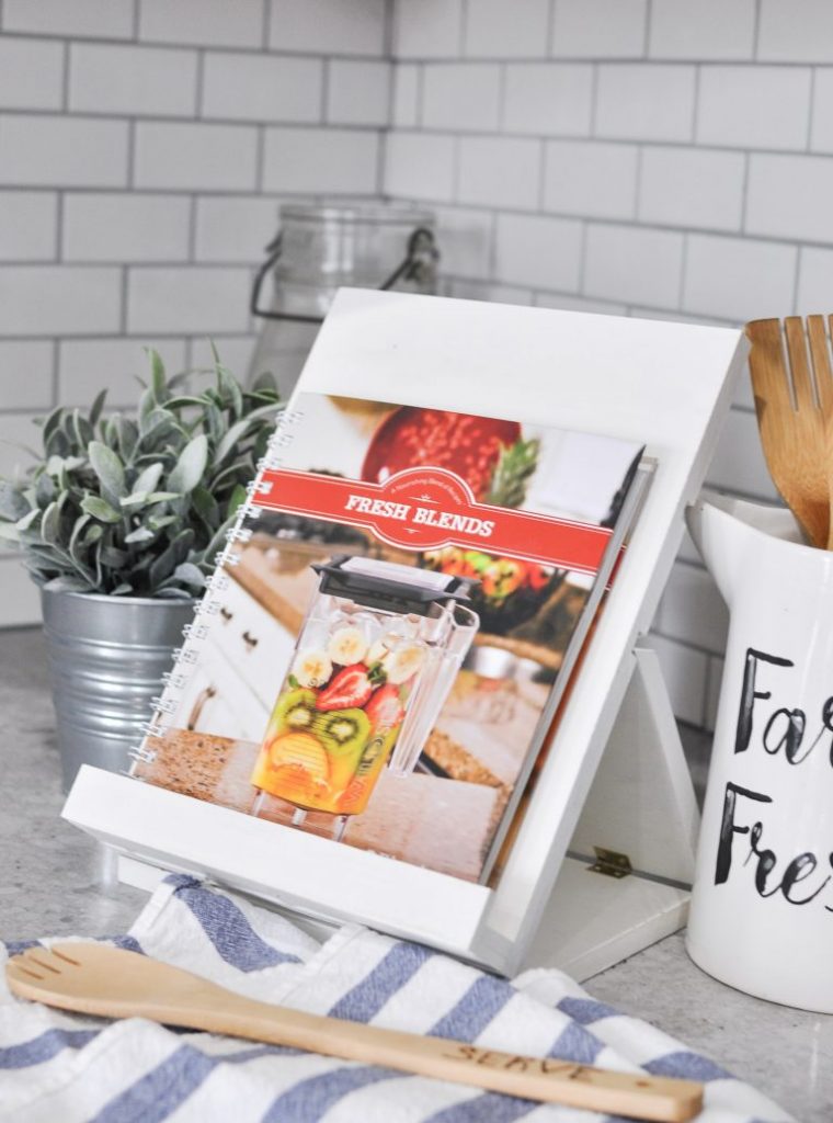 37+ Handmade Gift Ideas For Mom That She's Guaranteed To Love: DIY Foldable Cookbook or iPad Stand from Cherished Bliss