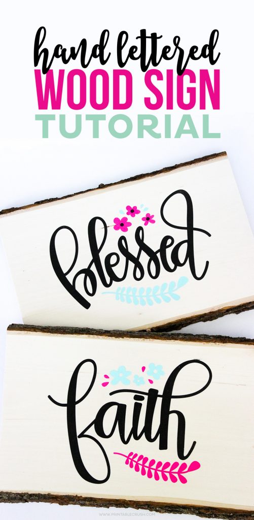 37+ Handmade Gift Ideas For Mom That She's Guaranteed To Love: DIY Wood Word Signs from Printable Crush