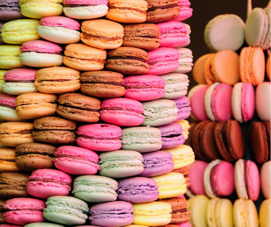 The difference between macaroons and macarons is explained.