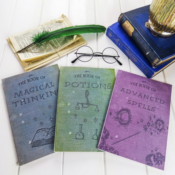 Handmade School Supplies & Accessories You'll Love: Harry Potter Magic Notebooks from Literary Emporium