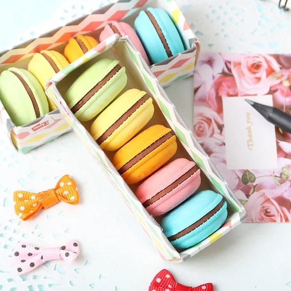 School Accessories You'll Love: Macaron Erasers from Cute Loot Stationery