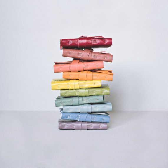 Handmade School Supplies & Accessories You'll Love: Mini Rainbow Journals from Jackdaw Bindery