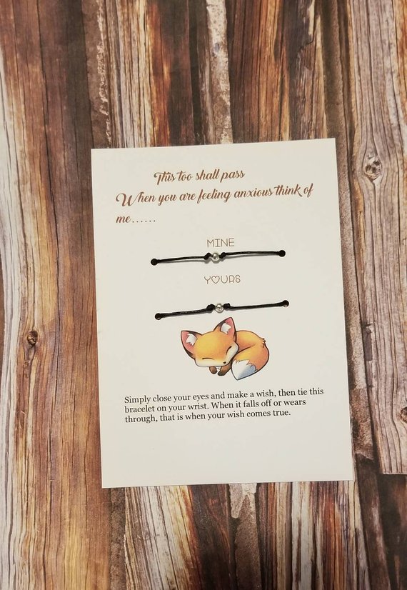 Handmade School Supplies & Accessories You'll Love: Parent and Child Anxiety Bracelet from Cupcake Cards and Co.