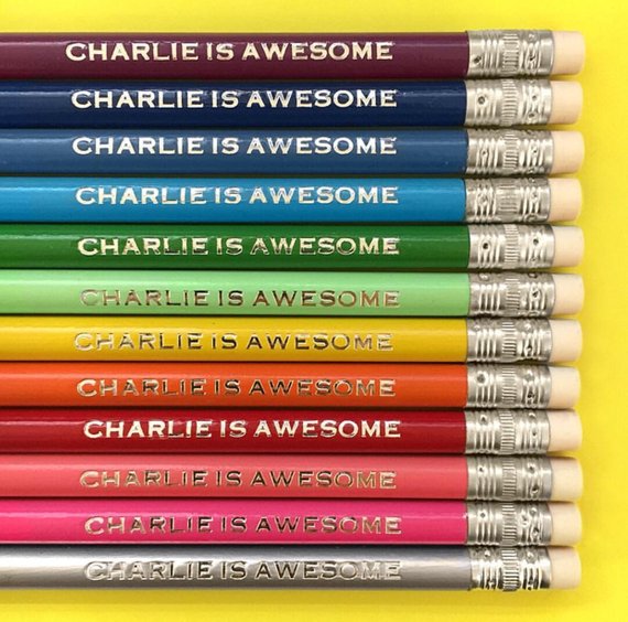 Handmade School Supplies & Accessories You'll Love: Personalized Pencils from Roost Paperie
