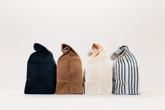Handmade School Supplies & Accessories You'll Love: Waxed Canvas Lunch Bags from WAAM Industries