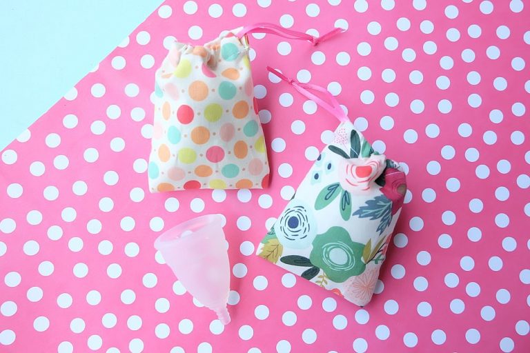 5 Minute DIY Menstrual Cup Bag Sewing Project- With Instructions For Cutting By Hand Or With The Cricut Maker