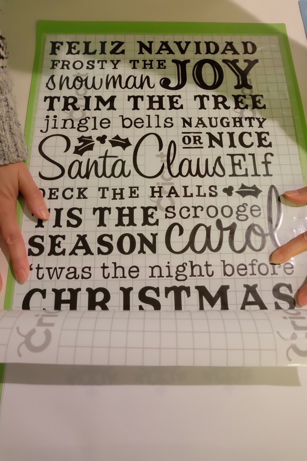 Use your Cricut Explore or Cricut Maker to make a gorgeous DIY Christmas Word Art Canvas Sign! Filled with all the words that make Christmas so special, this handmade Christmas decor will brighten any home! Made with a canvas you can find at the dollar store. This craft project would make a great inexpensive handmade Christmas Gift! #Cricut #CricutProject #DIY #Christmas #HandmadeChristmas