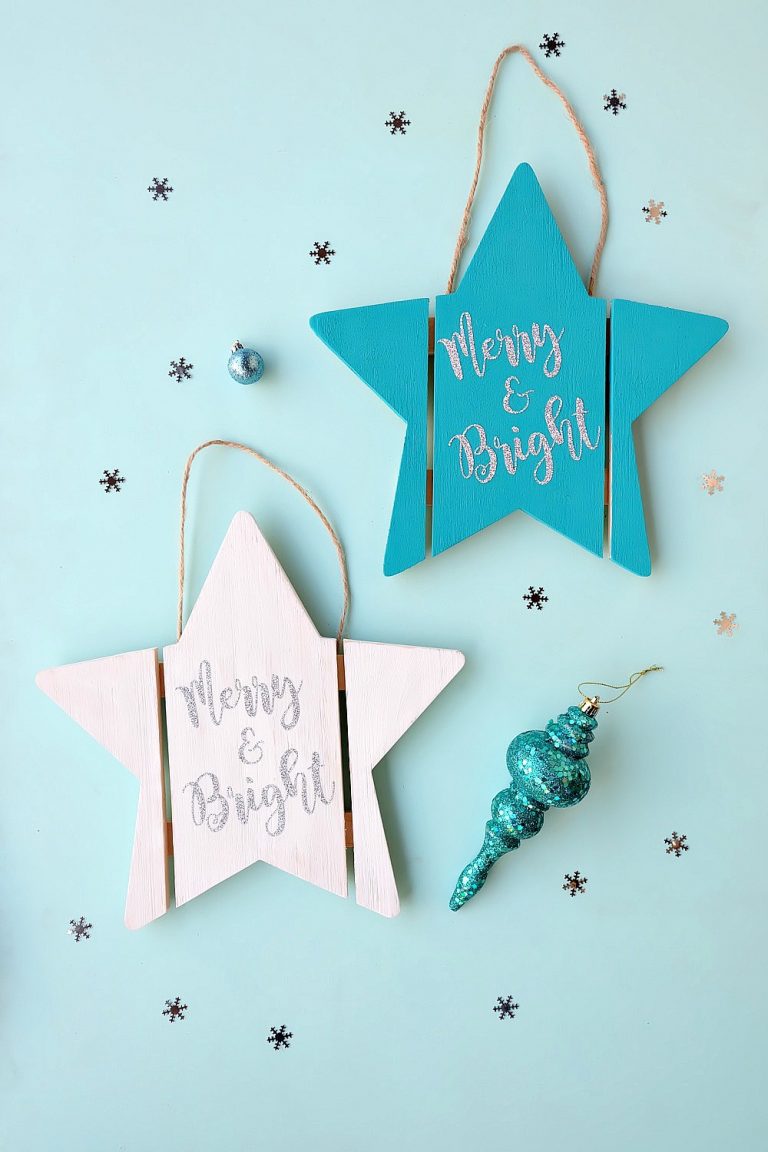 DIY Wood Christmas Sign + Free Merry and Bright SVG File