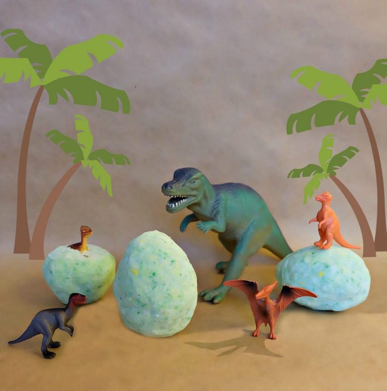 Easy DIY Dinosaur Egg Bath Bombs (With A Real Dinosaur Waiting To Hatch Inside!)