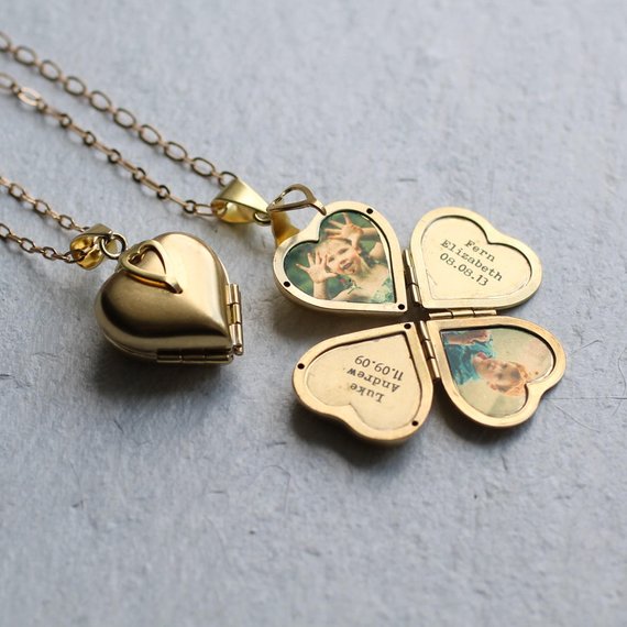 Shop Handmade Holiday Gift Guide: Personalized Photo Locket from Silk Purse Sows Ear