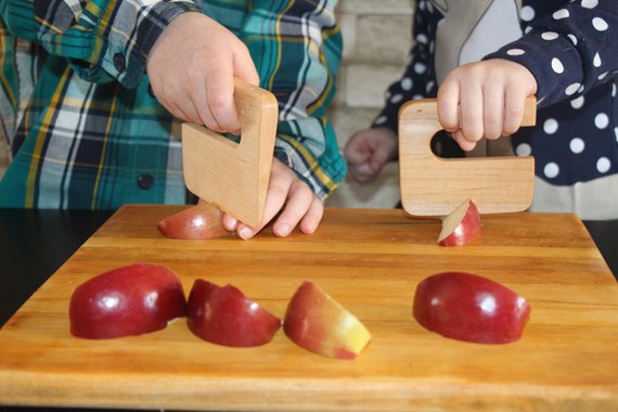 Shop Handmade Holiday Gift Guide: Safe Wooden Children's Kitchen Knife from JUstenbois