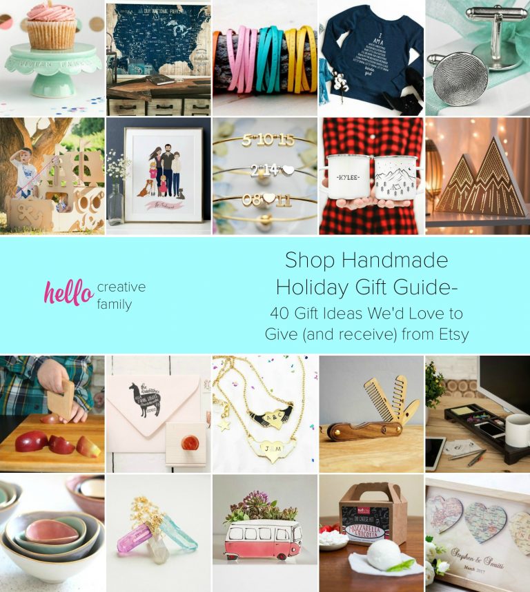 Shop Handmade Holiday Gift Guide- 40 Gift Ideas We’d Love to Give (and receive) from Etsy