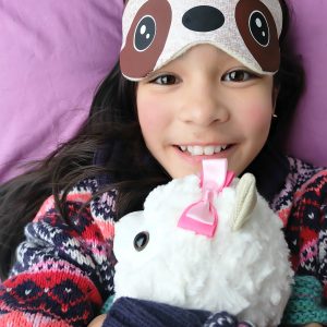 This might be the most fun Cricut Maker project ever! How adorable is this DIY Sloth Sleep Mask? This easy project only takes 15 minutes to make. Includes a step by step tutorial and cut file for cutting with your Cricut Maker or Cricut Explore! Would make adorable party favors for a sloth birthday slumber party! #Cricut #Sloth #Sewing #Craft