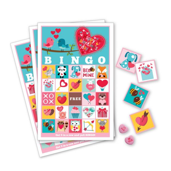 50+ Printable Valentines Day Cards: Adorable Printable Valentine Bingo With 60 Different Cards from Crazy Fox Paper