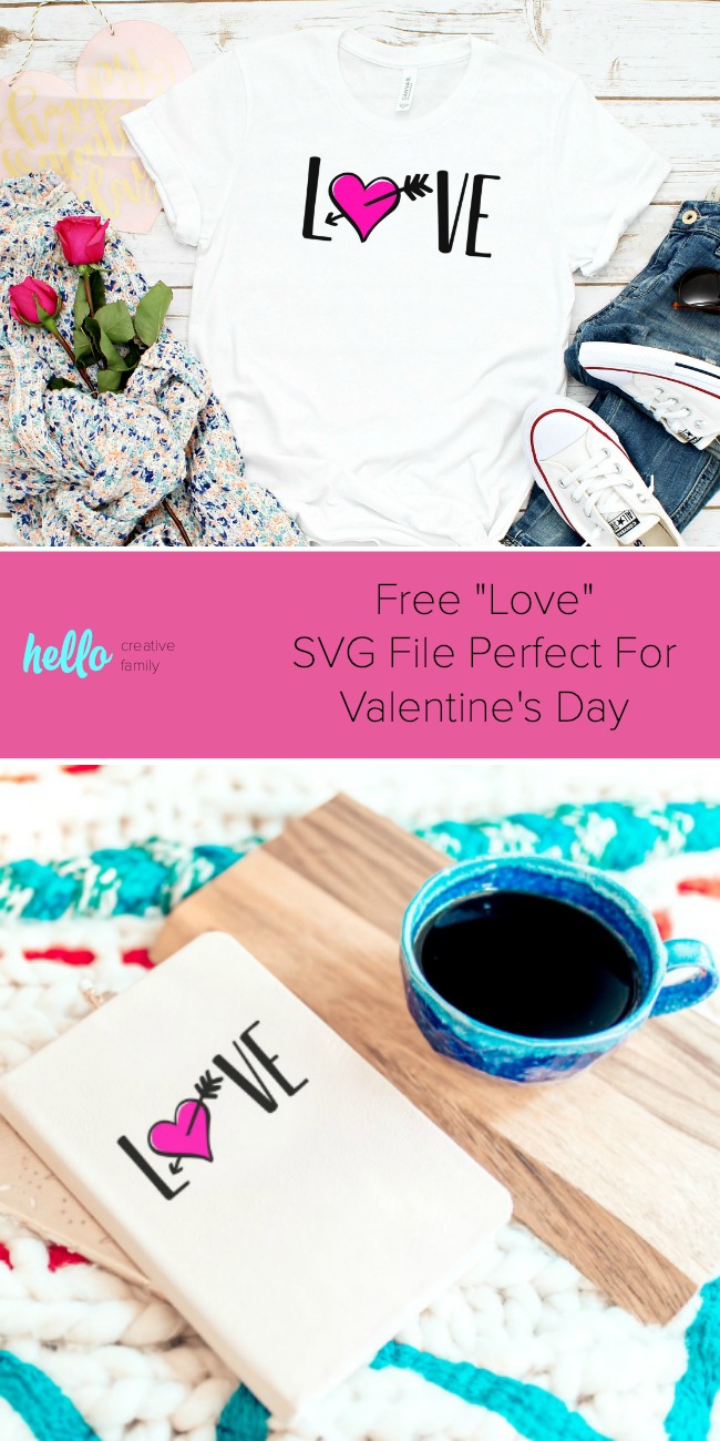 Use your Cricut or Silhouette cutting machine to cut this free Love SVG File from vinyl htv & other craft materials! Perfect for Valentines Day or weddings. Make easy wedding or shower favors and handmade gifts! #SVG #Cricut #Silhouette #Crafts
