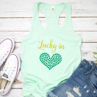We're sharing 16 Free St Patricks Day SVG Files including our very own "Lucky In Love" cut file. So pull out those Cricuts and Silhouettes and craft up an easy project that is sure to make you pinch proof! #Cricut #Silhouette #StPatricksDay #CutFile