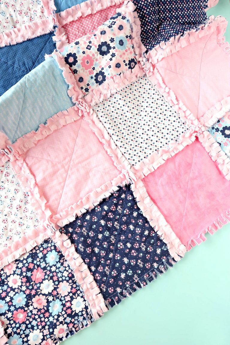 DIY Rag Quilt Made With The Cricut Maker With Step By Step Photos, Instructions and Cut File