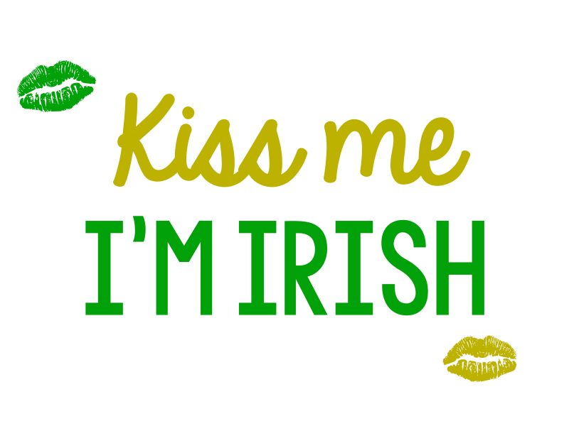 Free Kiss Me I'm Irish SVG Cut File from Hello Creative Family Perfect For St. Patrick's Day Crafting. 