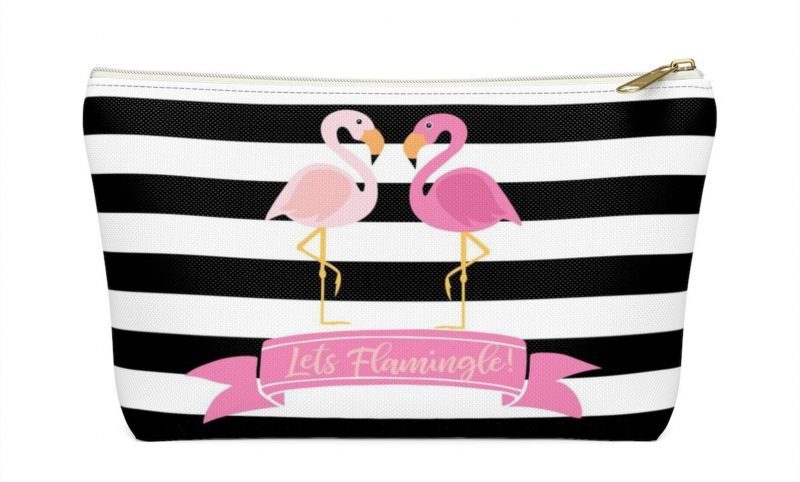 Shop Handmade Mother's Day Gift Ideas For Mom: Flamingo Zippered Bag from Fame of the Name Kids