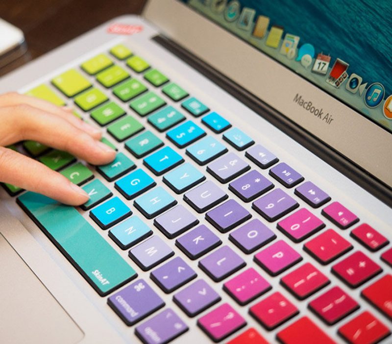 Shop Handmade Mother's Day Gift Ideas For Mom: Rainbow Laptop Keyboard Decals from Mixed Decal
