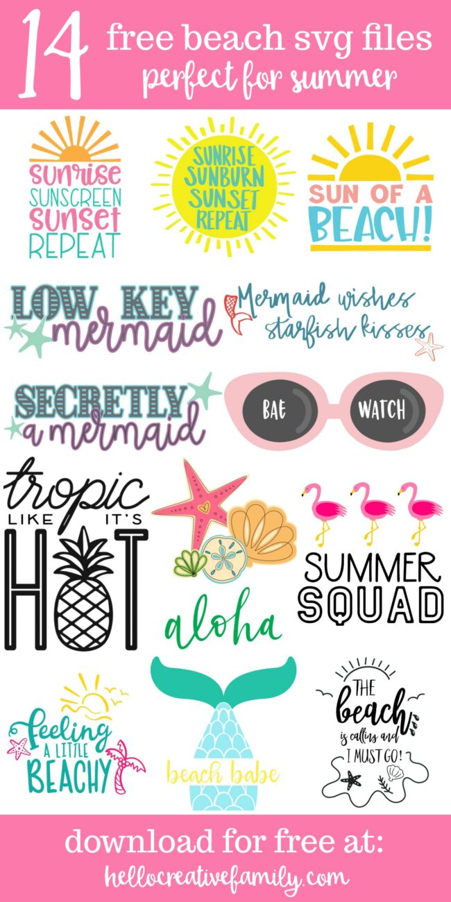 14 Free Beach Svg Cut Files Including The Beach Is Calling Hello Creative Family
