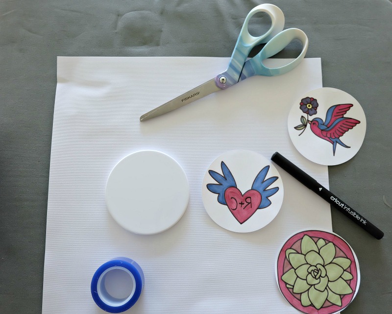 Make the cutest coasters that your kids can color in permanently using Cricut Infusible Ink! We're sharing all the tips and tricks that you need to know to use Cricut Infusible Ink! Follow along as we share step by step instructions and photos for this fun and easy project! #CricutMade #kidscrafts #infusibleink #sponsored