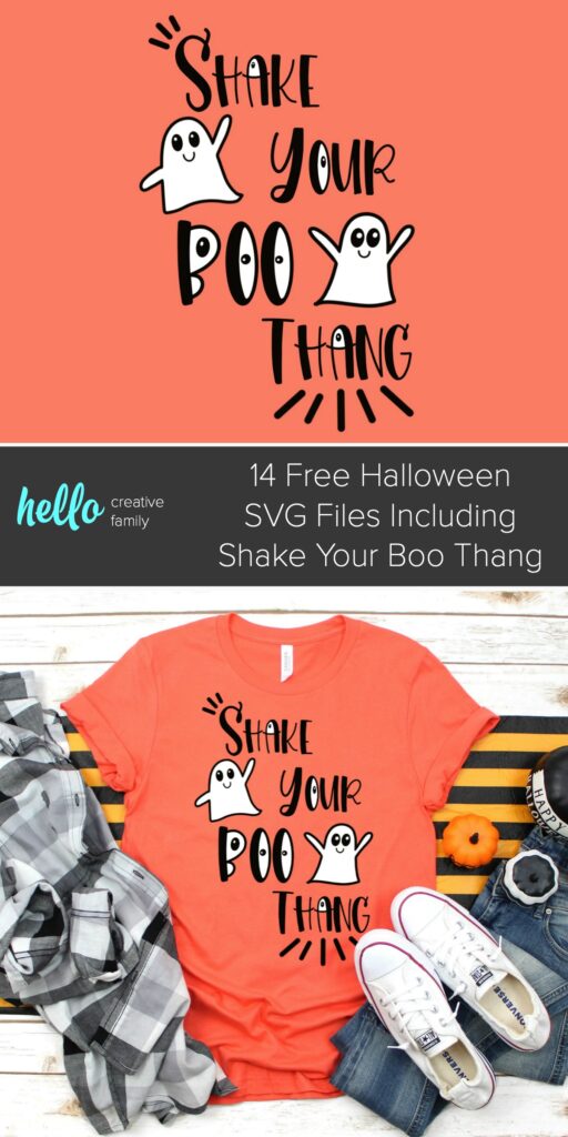 Take trick or treating and crafting for the spookiest day of the year to a whole new level with the cutest Halloween cut files around! We're sharing 14 free Halloween Cut Files that you can cut using your Cricut or Silhouette including our very own Shake Your Boo Thang cut file! #Halloween #SVGFile #CutFile #Cricut #Silhouette