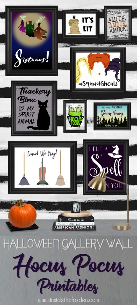 25 Hocus Pocus and Disney Villains SVGs and Printables: Hocus Pocus Gallery Wall printables from Inside The Fox Den