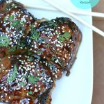 This quick and easy sticky chicken recipe is the perfect family friendly 30 minute meal! East meets west with the flavors of hoisin, sesame, garlic, ginger, balsamic & honey! #Chicken #Recipe #30minutemeal