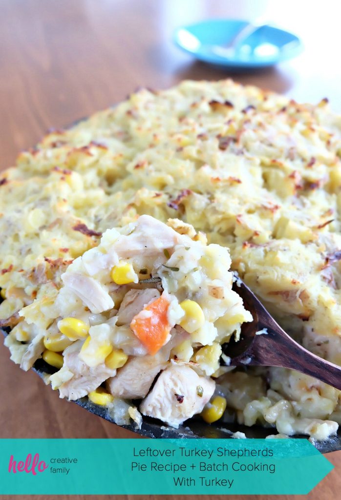Filled with all the delectable flavors of Thanksgiving, our Leftover Turkey Shepherds Pie Recipe is going to become your FAVORITE thing to do with your Thanksgiving leftovers! Delicious enough for Sunday supper but easy enough for a family friendly weekday meal. #Thanksgiving #ThanksgivingLeftovers #Shepherds Pie #Recipe