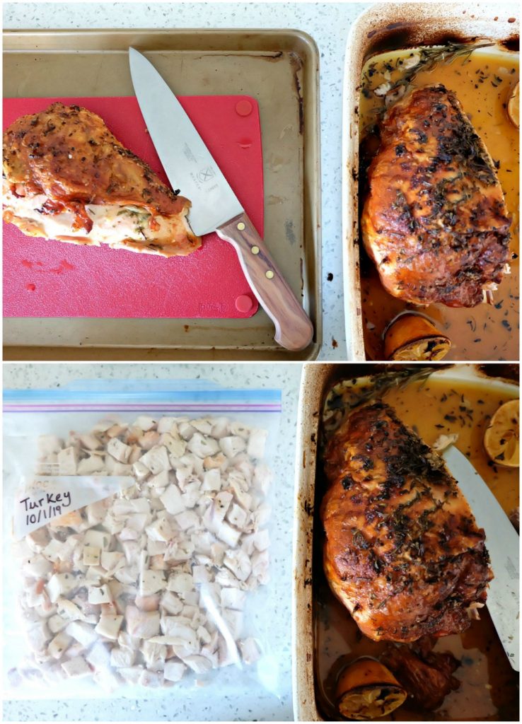 Have Thanksgiving leftovers? Learn our 10 tricks for batch cooking with turkey and ideas for what to do with the leftovers! #Thanksgiving #Turkey #ThanksgivingLeftovers #BatchCooking