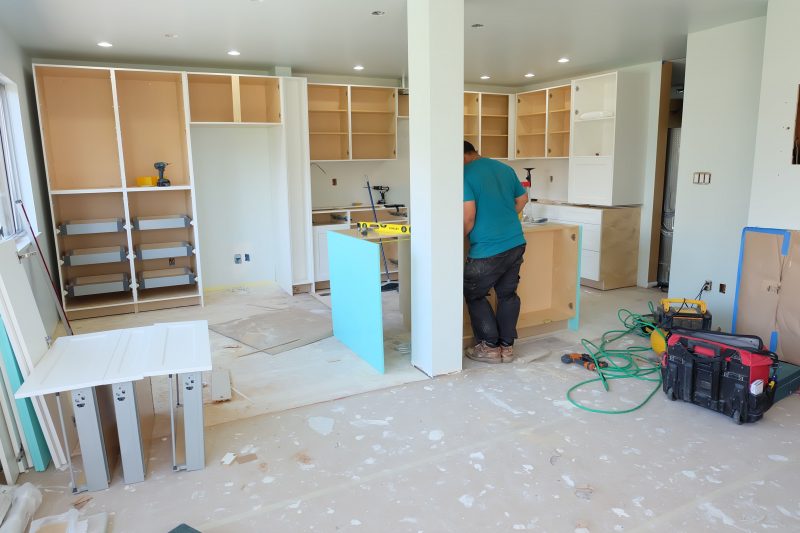 Hello Creative Family selected a palette of white, grey, teal, turquoise and aqua for their kitchen renovation! This DIY turquoise kitchen remodel includes a colorful island and other smart features. Also check out her 20 Tips for a Smooth Kitchen Renovation! #Sponsored #Turquoise #Kitchen #Aqua #KitchenRemodel #kitchenrenovation