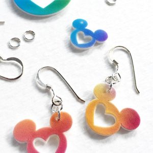 27 Cricut Gift Ideas That Take 1 Hour Or Less To Make: Disney Shrink Plastic Earrings from 100 Directions