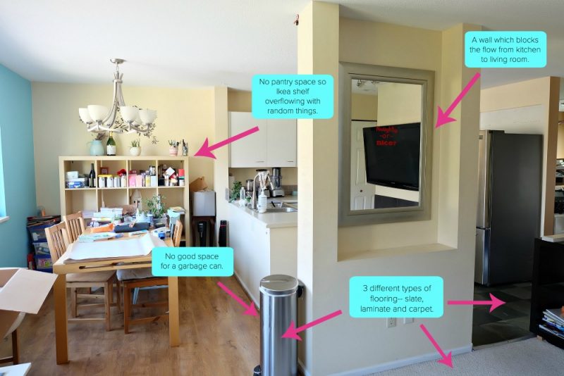 Follow along as Hello Creative Family's 80's kitchen goes from drab to fab. This townhouse kitchen remodel turned out amazing. #kitchenremodel #kitchen #renovation #DIY