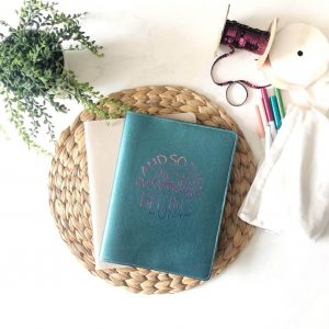 27 Cricut Gift Ideas That Take 1 Hour Or Less To Make: Leather Travel Journal Cover from Brooklyn Berry Designs