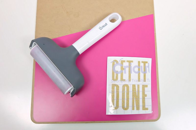 Set your goals for the New Year and then get them done with our DIY Clipboard Decal! Give your planning clipboard a bit of bling with a colorful cover and a "Get It Done" quote. Find the free SVG cut file and step by step tutorial for this easy 5 minute project! #Planning #Goals #Cricut #CricutCreated #SVG #CutFile #Silhouette