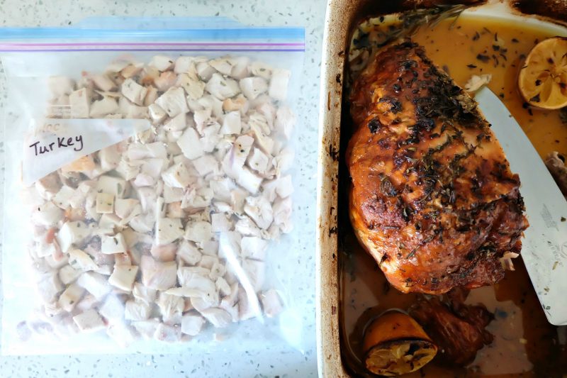 After trying this recipe for White Wine and Garlic Turkey Breast Roast you'll never roast a Thanksgiving turkey the same way again! Perfect for small family thanksgivings! Family friendly and delicious! #Turkey #WeeknightMeal #Garlic #WhiteWine