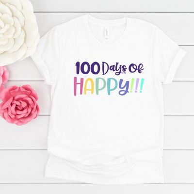 Find 15 free bright and colorful 100 days cut files for making DIY 100 Days of School shirts using your Cricut Maker, Cricut Explore or Silhouette Cameo! With our free cut files we make Cricut crafts fun and easy! #Cricut #Silhouette #CutFiles #FreeSVG #100Days #100daysofschool