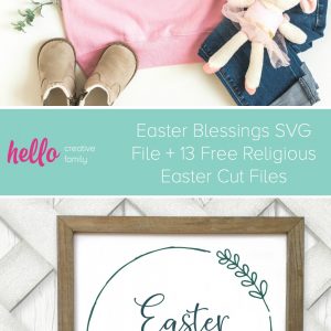We're making Easter crafting easy! Find 13 free religious Easter cut files that you can cut using your Circuit Maker, Circuit Explore or Silhouette Cameo including an Easter Blessings svg file! Use them for all kinds of Easter crafts from shirts. to signs, to Easter cards! #Easter #EasterCrafts #CricutCrafts #Cricut #Silhouette