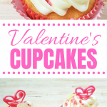 Easy Valentines Day Cupcakes with Edible Heart Topper