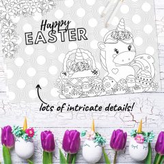 Looking for free kids activities? This unicorn Easter coloring sheet is so cute and is a great idea for kids quarantine activities! An adorable Easter coloring page your kids will love! #Easter #ColoringPage #KidsPrintables #KidsActivities