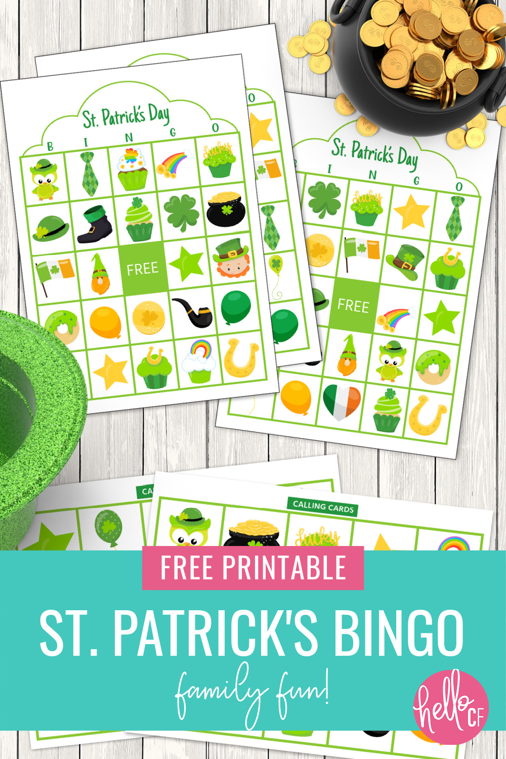 Let the St. Patty's Day fun begin with our free St. Patrick's Day Bingo printable! Perfect for classrooms, parties or fun with your kids! A fun St. Patrick's Day activity for family fun night! 