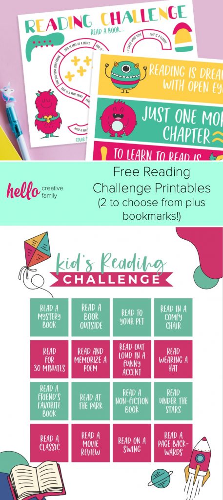 Keep kids entertained during break with our free reading challenge printable! Two design to choose from, one monster reading challenge that is perfect for kids, and one bingo style reading challenge printable that is perfect for teens and tweens. A great educational tool for all ages. #Printable #Quarantine #SpringBreak #Activities #KidsActivities #Printables