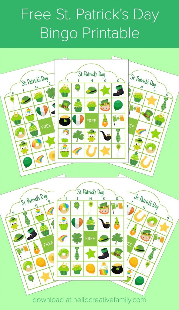 Let the St. Patty's Day fun begin with our free St. Patrick's Day Bingo printable! Perfect for classrooms, parties or fun with your kids! #Printables #StPatricksDay #Green